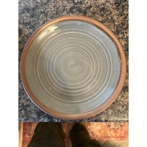 Food Network Stoneware Plate Rustic Earth Tones Spiral Design 8 Inch salad plate
